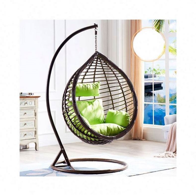 Swing Egg Hammock Outdoor With Stand Sex Pod Wooden Wicker Garden Rattan Furniture Patio Swings Hanging Chair