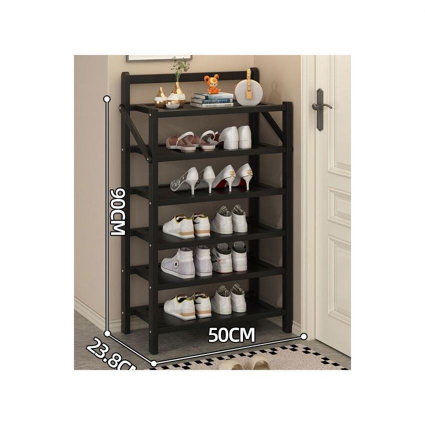 Cabinet Make Storage With Textile Fabric Bookcase 72Cm Table Brown Color Black Led Dustproof Multilayer Folding Box Shoe Rack