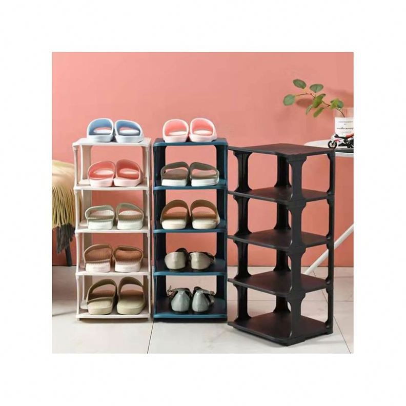 Wall Display Cabinet Storage Tall Store Mounted Sneaker Shelves Mount Turning Trolley Tree Thin High Quality Plastic Shoe Rack