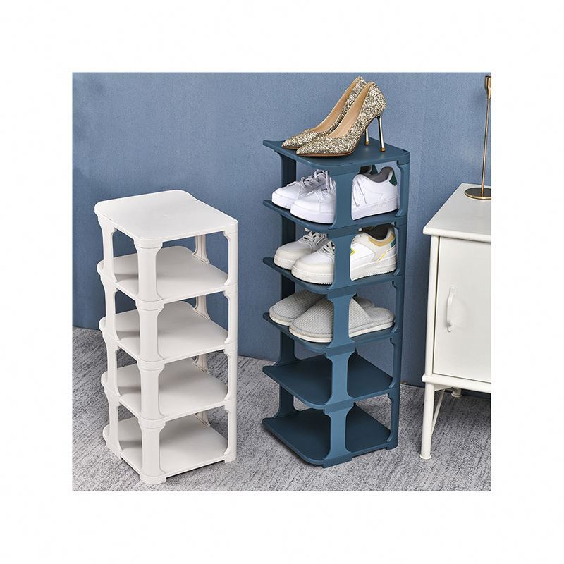 Wall Display Cabinet Storage Tall Store Mounted Sneaker Shelves Mount Turning Trolley Tree Thin High Quality Plastic Shoe Rack