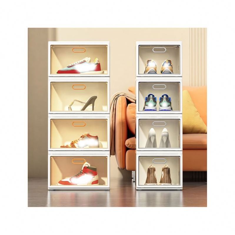 Organizer shoe rack Transparent Boxes Designs Plastic Swivel Portable Heated Bambo White Plywood Shoe Storage Rack