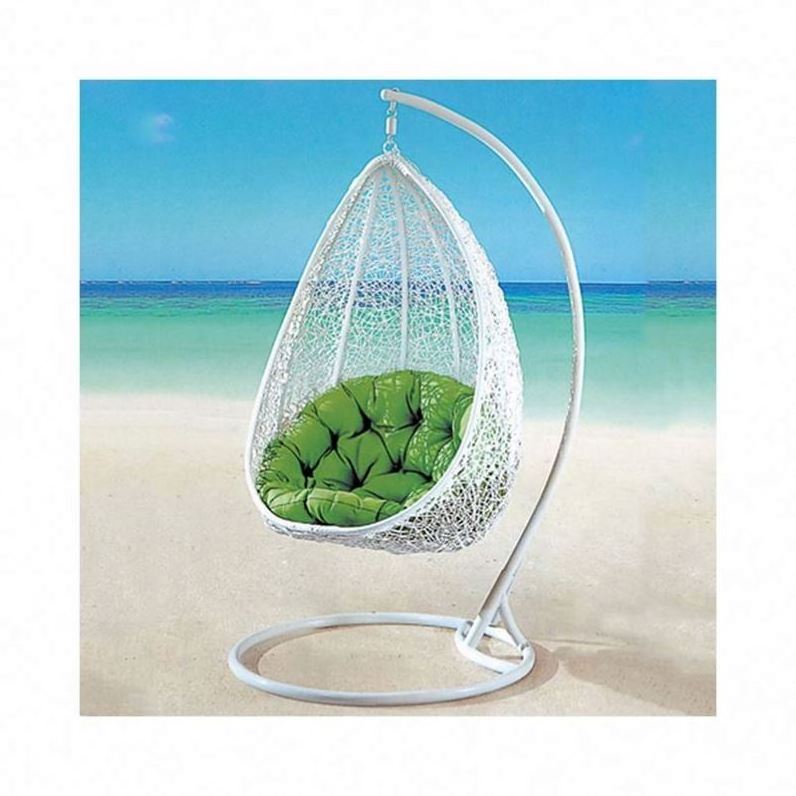 Egg Swing With Glass Round Stand Wicker  Armrest Double Led Rocking Garden Pet Kids Outdoor Patio Swings Hanging Chair