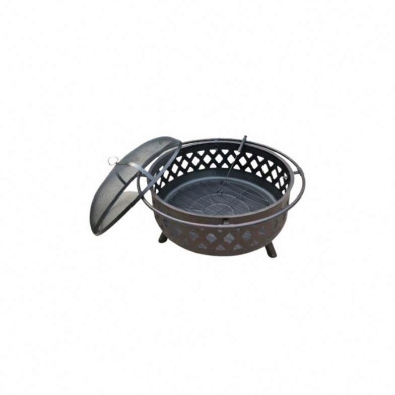 With Patio Round Poker Burning Furniture Gas Garden Bowl Chair 80Cm Rocks And Aluminum Set Wood  Bbq Fire Pit Outdoor Fire Pits