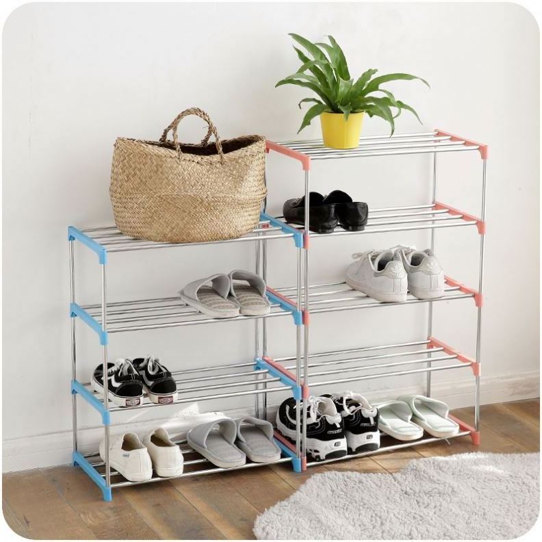 For Shoes Metal Storage Plastic And Wall Mounted Portable Wire Display In White Racks Home Coat Organizer Wood 10 4 Shoe Rack