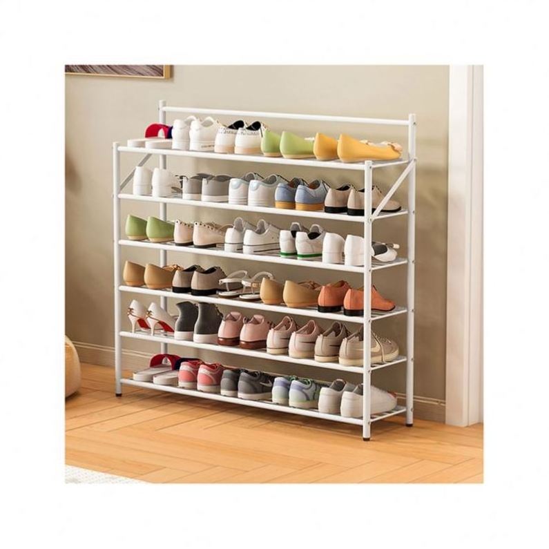 Wooden Cabinet Shoes Storage Importer Double-Deck Dump Design Closed Box Rotating For Panel Pallet Korean Hot Selling Shoe Rack