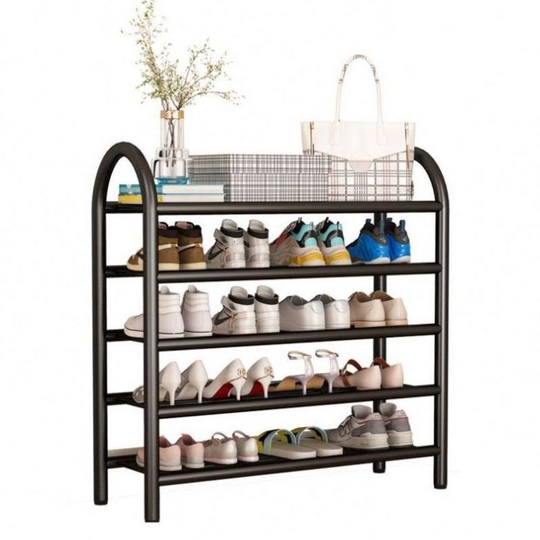 Storage Store Shoes Racks Display Strong Box Plastic Wall Shelves Retail Stackable Large Organizer High Quality Metal Shoe Rack