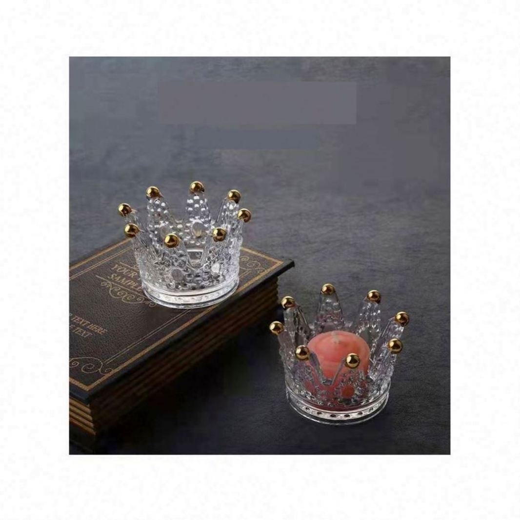 Holders Tea Light Votive For Home Decor 5 Arms And With Lid Round Crystal Glass Candle Holder