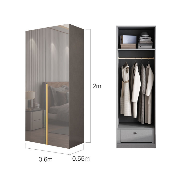 Cabinet Wardrobes Plastic Wall Doors With Bookshelf Mounted Wooden Steel Handles Foldable Accessories Storage Wardrobe 88130