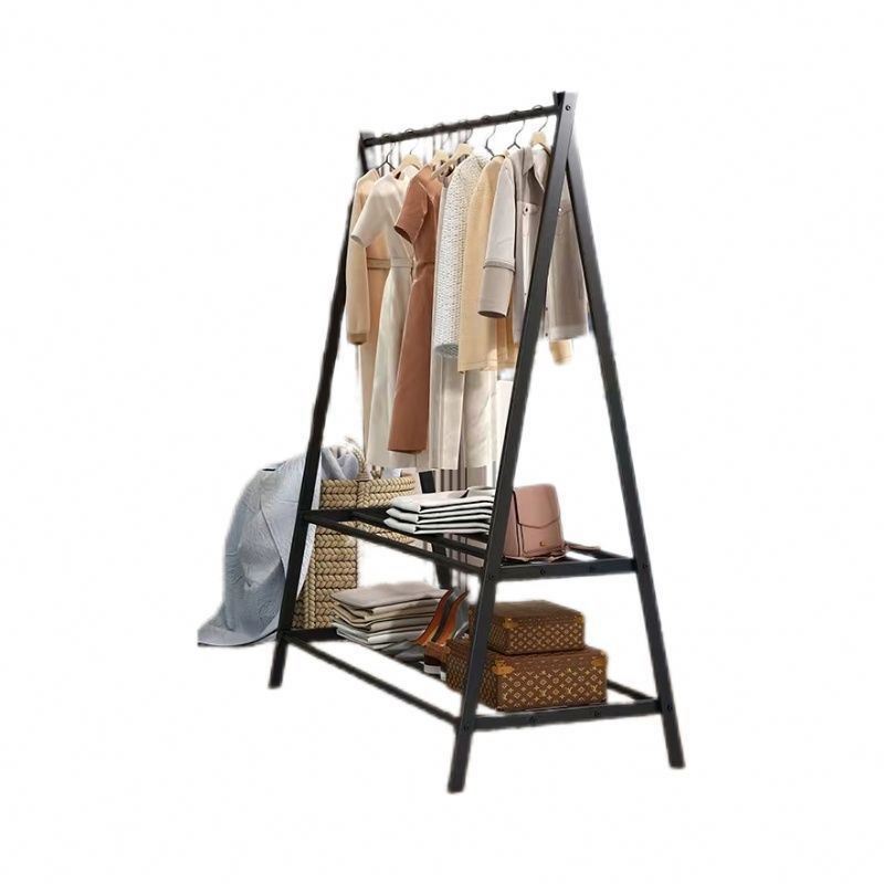 Hanger Car Hangers For Wheeled Trolley Stylish Strong Wooden With Pegs Wrought Iron In Wall Coated Folding Clothes Drying Rack