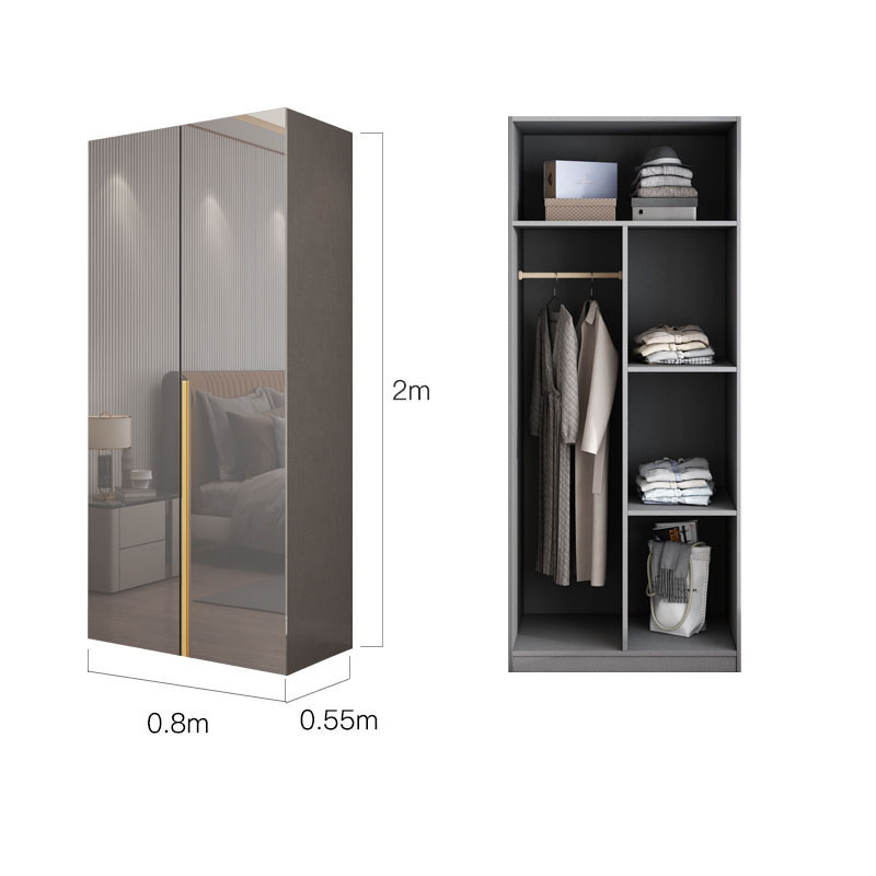 Cabinet Wardrobes Plastic Wall Doors With Bookshelf Mounted Wooden Steel Handles Foldable Accessories Storage Wardrobe 88130