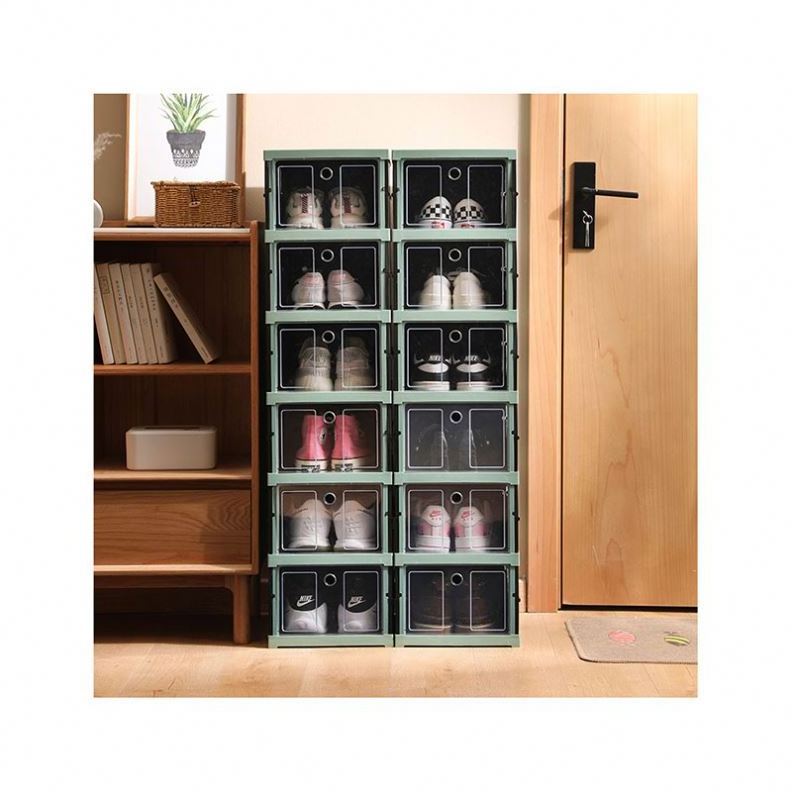 Box Organizer Transparent Packaging Bag Heel Chair Hoe Closet Folding Dustproof Acrylic Sneakers High Quality Shoe Rack Storage