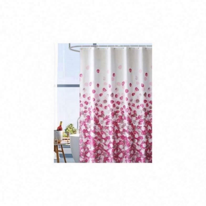 White Liner Fabric Waffle With Valance Modern Hooks Tassel Large Fluffy Peva Machine Cotton Roller Blind Shower Curtain