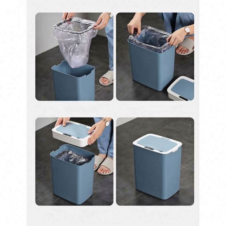 Sensor Waste Bins Dustbin Touchless Auto Bin Cans Induction Garbage Unique Recycling Kitchen Electronic Small Smart Trash Can