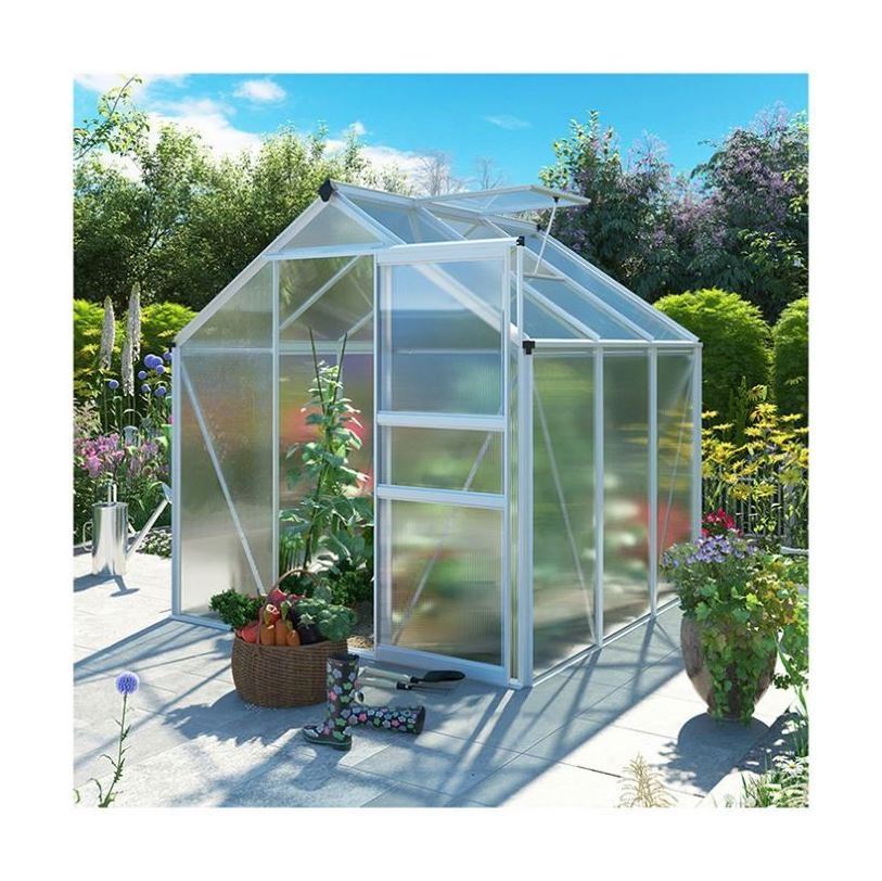 Tunnel Frame Aluminium Aluminum With Large Greenhouses Galvanized Steel Roof Polycarbonate X For Wrought Iron Garden Greenhouse