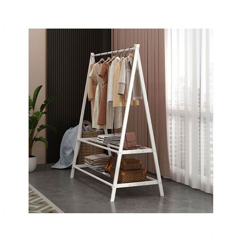 Hanger Car Hangers For Wheeled Trolley Stylish Strong Wooden With Pegs Wrought Iron In Wall Coated Folding Clothes Drying Rack