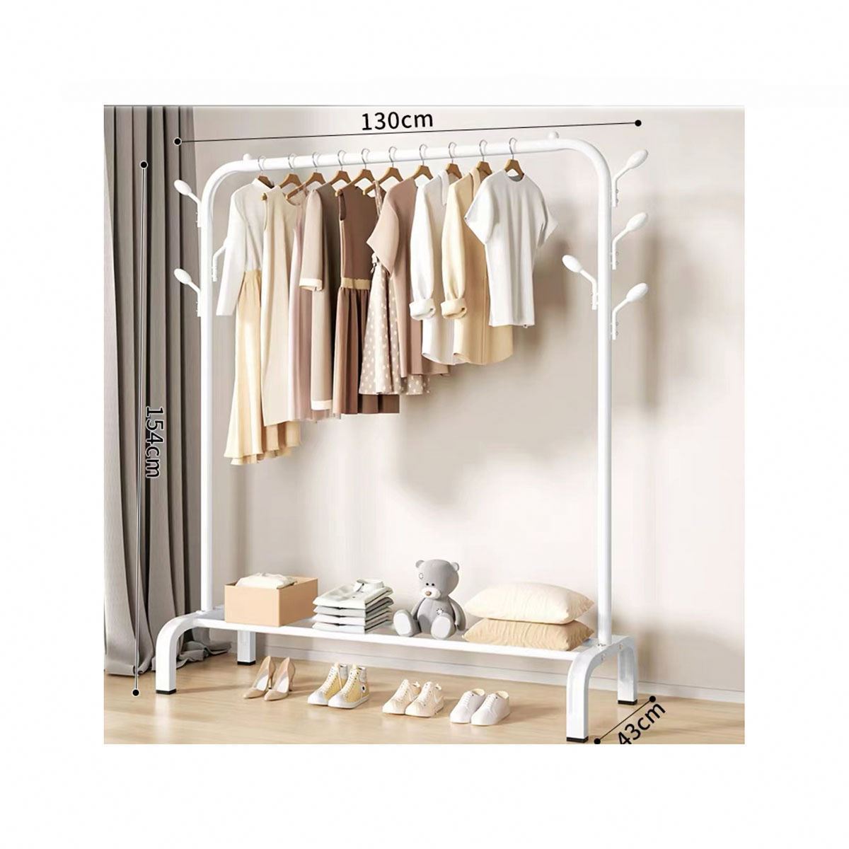 Drying Display Racks With Blanket Storage Box Closed Airer Ceiling Shoe Hanger Wheels Wooden Folding Three 2 Clothes Dryer Rack