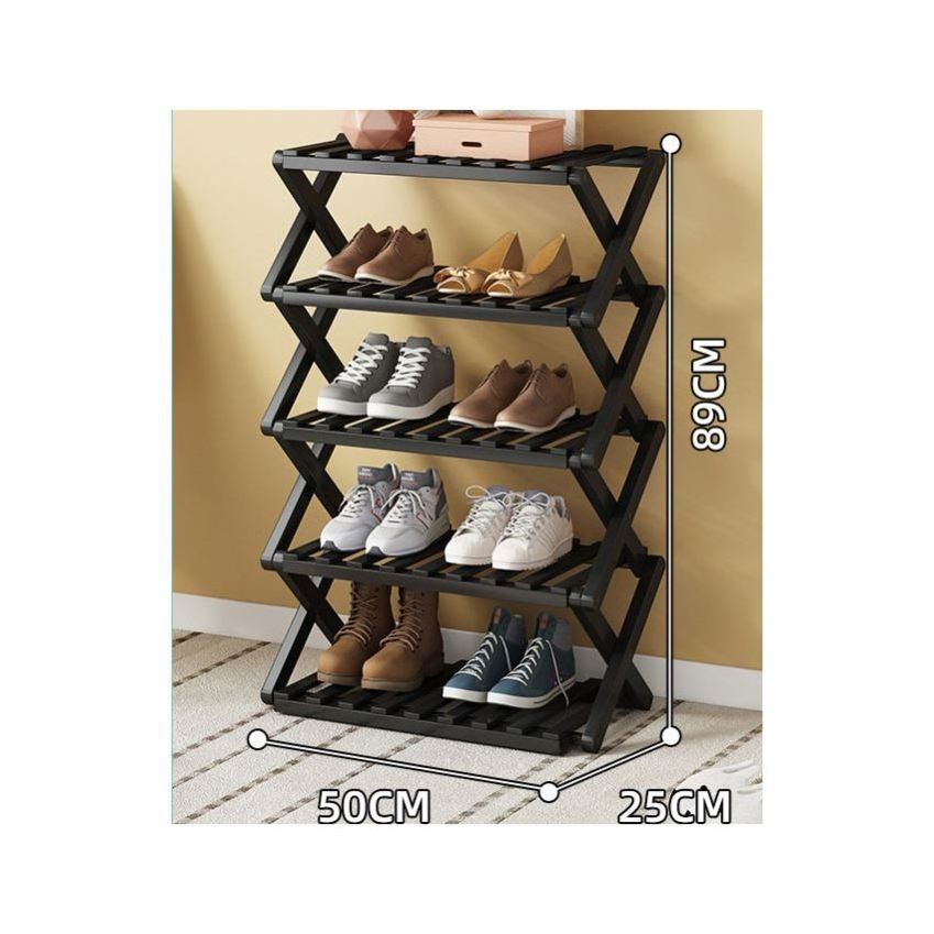 Cabinet Shoes With Storage For Wood Single Row Zipper Foldable Plastic Hinges 3 Tiers Open Indoor Thin Seat Entryway Shoe Rack