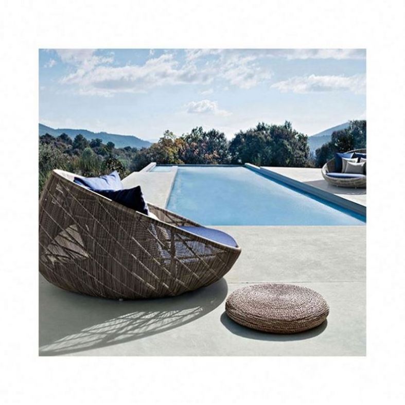 Sun Lounger Furniture Rattan Round Patio Canopy Garden Sleeping Beach Loungers For Sale Egg Shaped With Outdoor Daybed