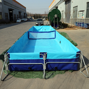 Large Fish Farming Tanks Pvc Tarpaulin Foldable Fish Shrimp Pond Biofloc Fish Farming Aquaculture Equipment