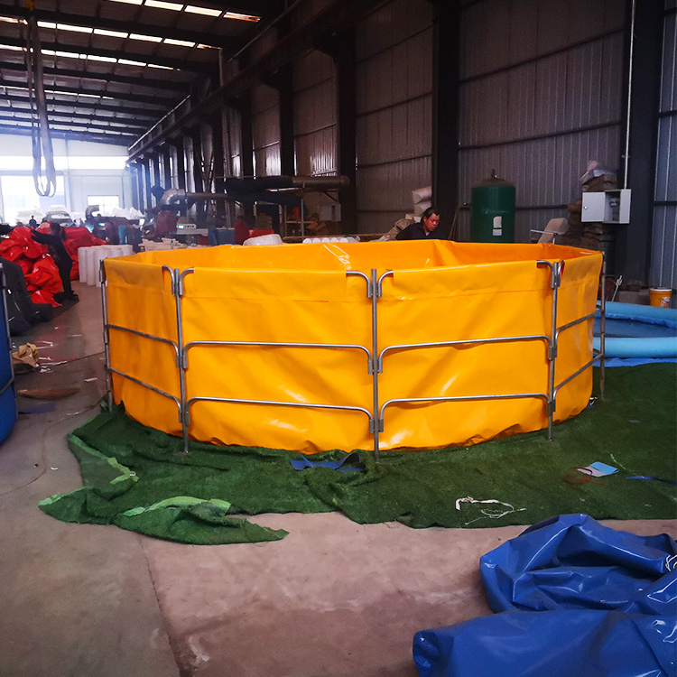 Customized farming aquaculture Foldable PVC Tarpaulin live fresh big water tank fish for sale