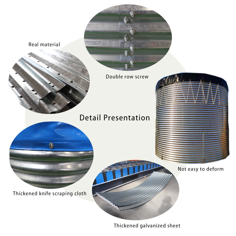 Galvanised Corrugated Steel Water Tank with Liner Round  Agricultural Irrigation Rainwater Collection Tank