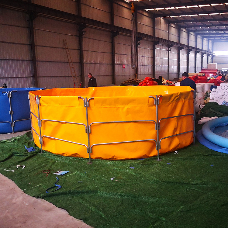 Customized farming aquaculture Foldable PVC Tarpaulin live fresh big water tank fish for sale