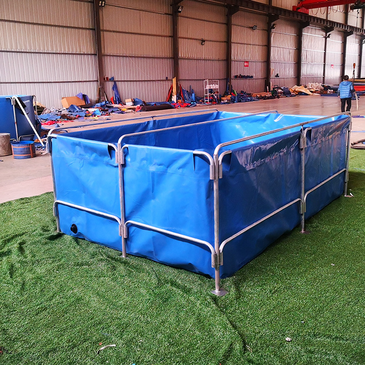 Custom hot selling commercial portable plastic tarpaulin live fish haul transport tanks