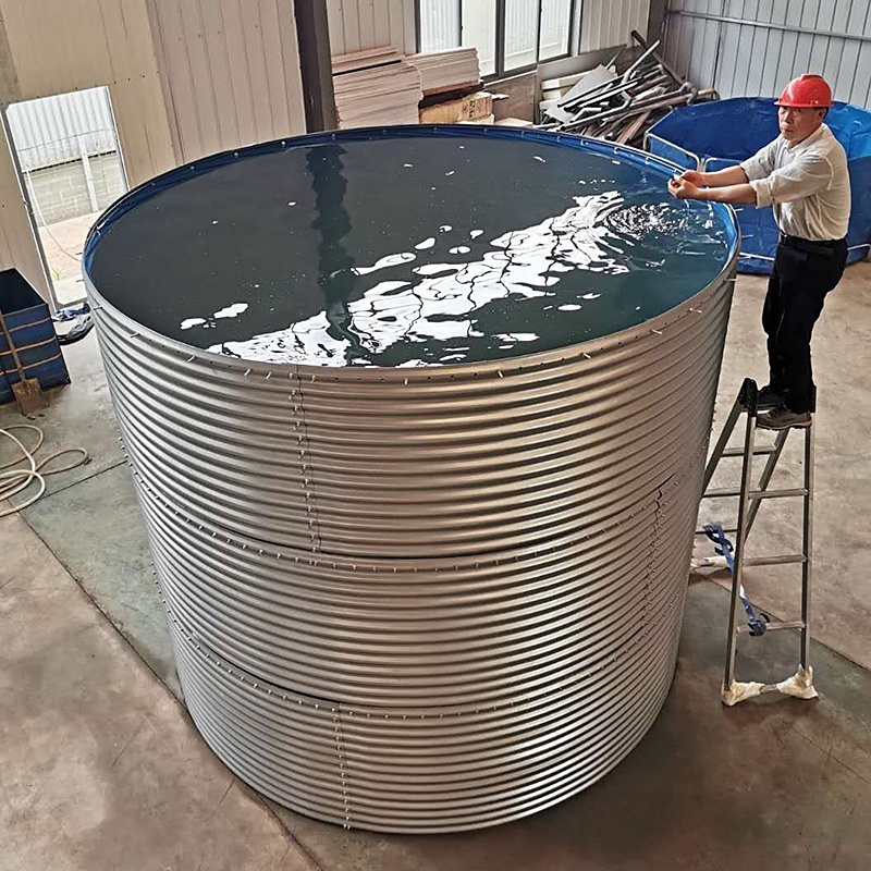 Galvanised Corrugated Steel Water Tank with Liner Round  Agricultural Irrigation Rainwater Collection Tank