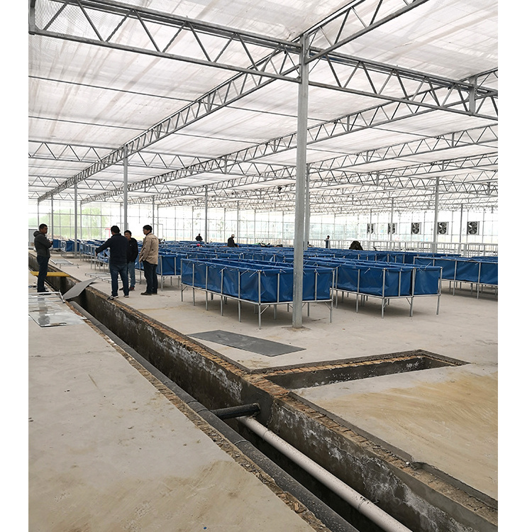 China custom aquaculture tank indoor tarpaulin shrimp farming system equipment