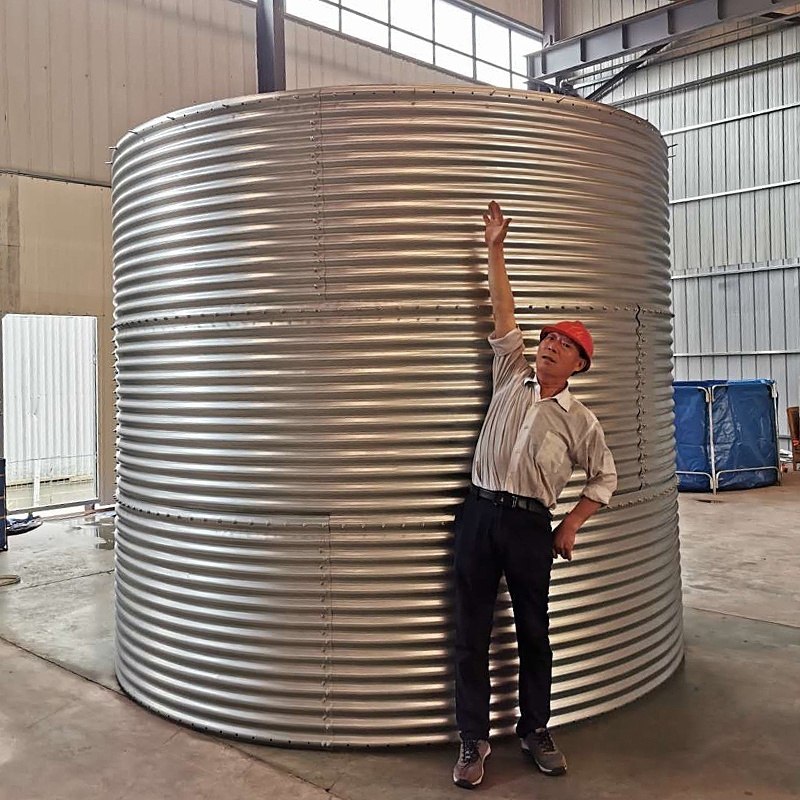 Galvanised Corrugated Steel Water Tank with Liner Round  Agricultural Irrigation Rainwater Collection Tank