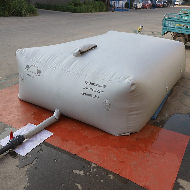 Hot Selling 2000L-20000 Liter Portable Inflatable Grey Tarpaulin Flexible Water Storage Bladder Tank In the Middle East