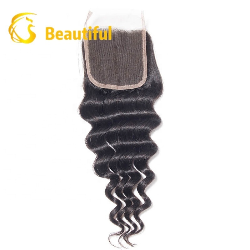 100 % unprocessed brazilian eurasian remy loose deep wave human hair bundles with frontal in pack indian natural black weaving