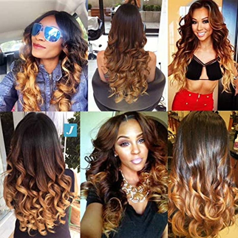 Wholesale 10a grade indian raw virgin remy human hair 1b 4 27  weave loose wave three tone ombre hair bundles