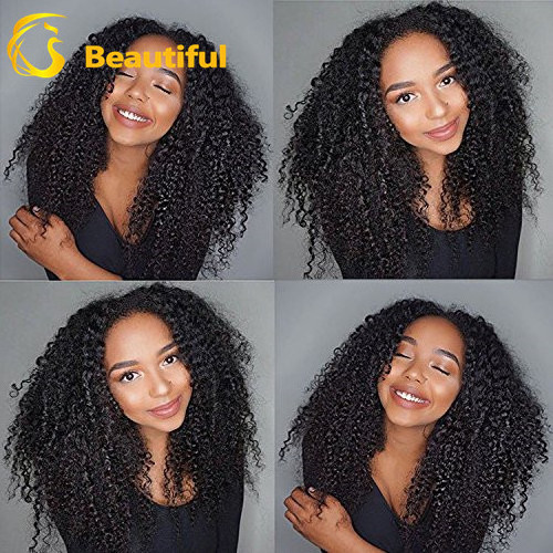 100% virgin indian remy temple Factory wholesale 14inch mongolian kinky curly hair short lace front wigs for black women