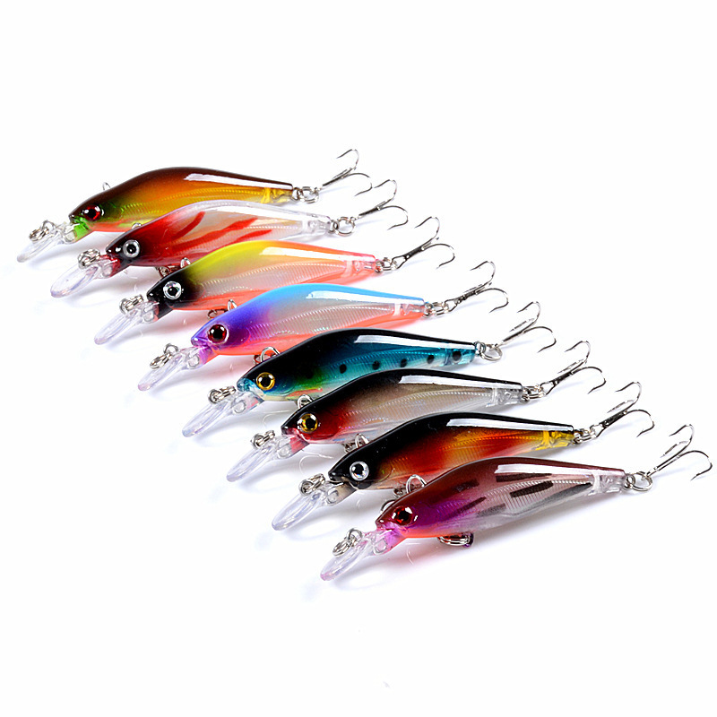 Hot sale Attractive Body Design 8.3CM 6.3G Hard Plastic Lures Underwater 5ft Diving Minnow Lures For Stream Reservoir