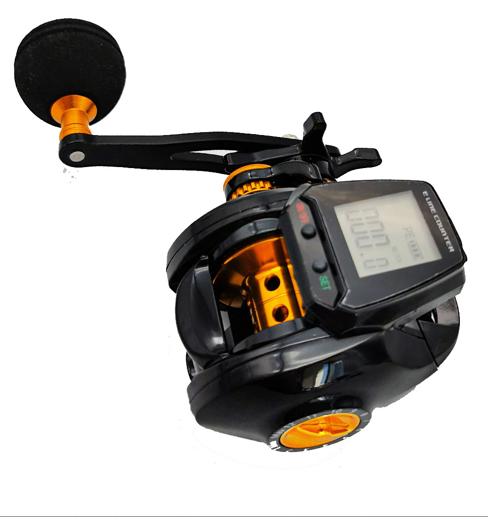 USB Rechargeable Electronic Digital Bait casting Left Hand Reel 6.3:1Gear ratio 10kg Brake Power Dark Night Wild Fishing reel