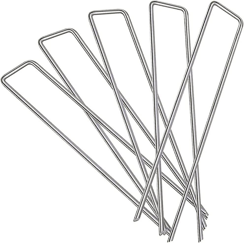 Garden Galvanized U Shaped Nails Pins Tent Pegs Garden Stake for Weed Mat