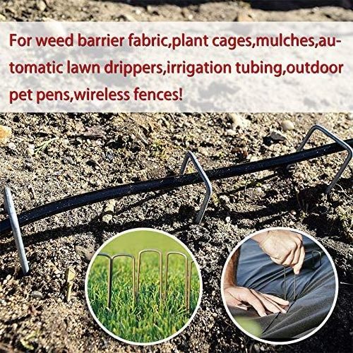 Galvanized U Shaped Nails Pins Tent Pegs Garden Stake for Securing Weed Fabric Weed Landscape Fabric Netting Ground Cover