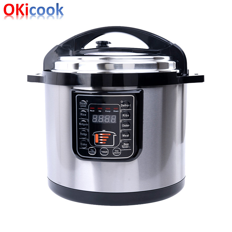 Okicook 10 Liter modern kitchen appliances Stainless Steel Multifunction Electric Instant Pressure Pot Cooker