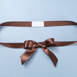 Factory Custom Size Satin Bows Pre tied Gift Ribbon Bow With Elastic Loop