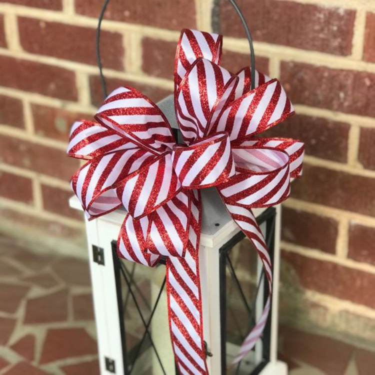 Hot sale large red velvet Christmas ribbon bow holiday decoration red velvet bows