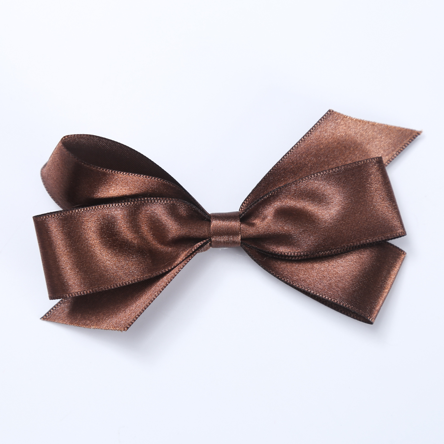 Factory Custom Size Satin Bows Pre tied Gift Ribbon Bow With Elastic Loop