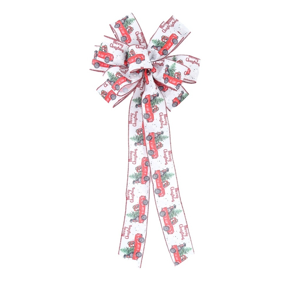 Holiday 3D Plaid Ribbon Pull Bow Jumbo Party Gift Wrap Handmade Manufacturing Christmas Ribbons