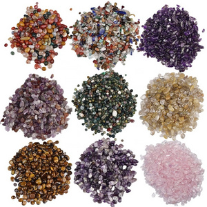 WEIFENG natural crystals healing stone rose quartz crystal gravel amethyst crystal chips