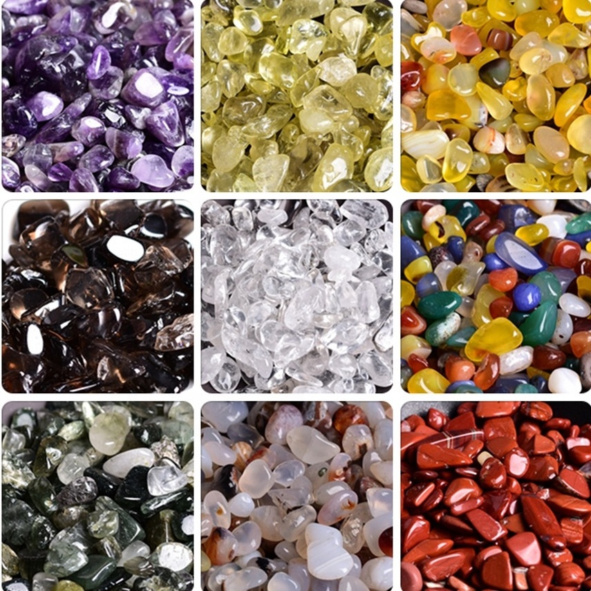 WEIFENG natural crystals healing stone rose quartz crystal gravel amethyst crystal chips