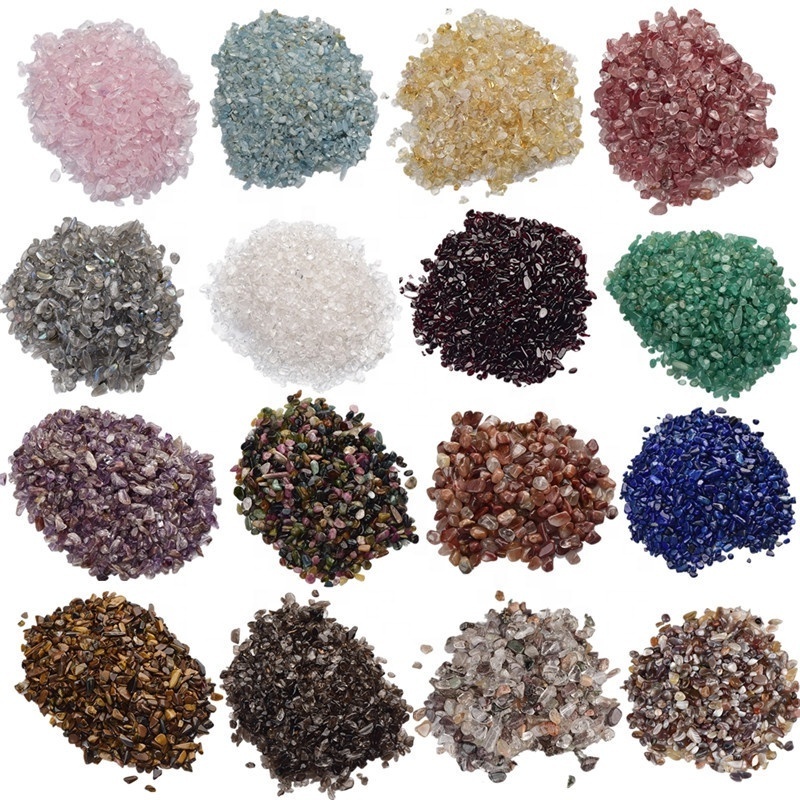 WEIFENG natural crystals healing stone rose quartz crystal gravel amethyst crystal chips