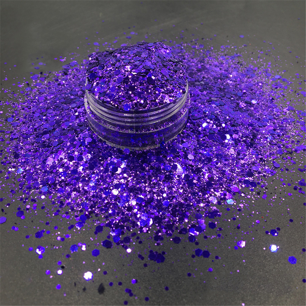 Wholesale polyester chunky mixes glitter for nail body art DIY tumbler