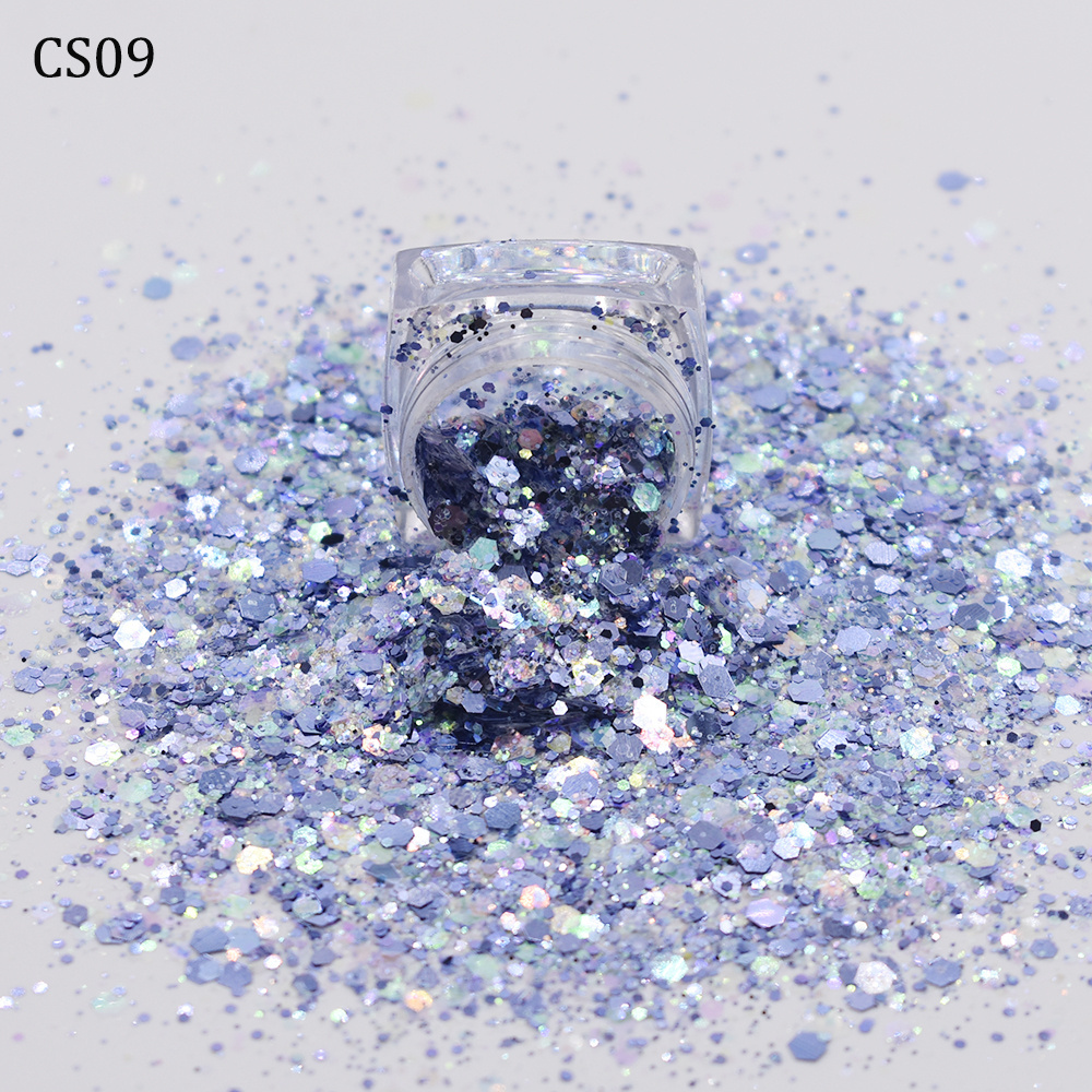 Craft Mixed Glitters for Arts & Crafts Cosmetic Chunky Body Glitter