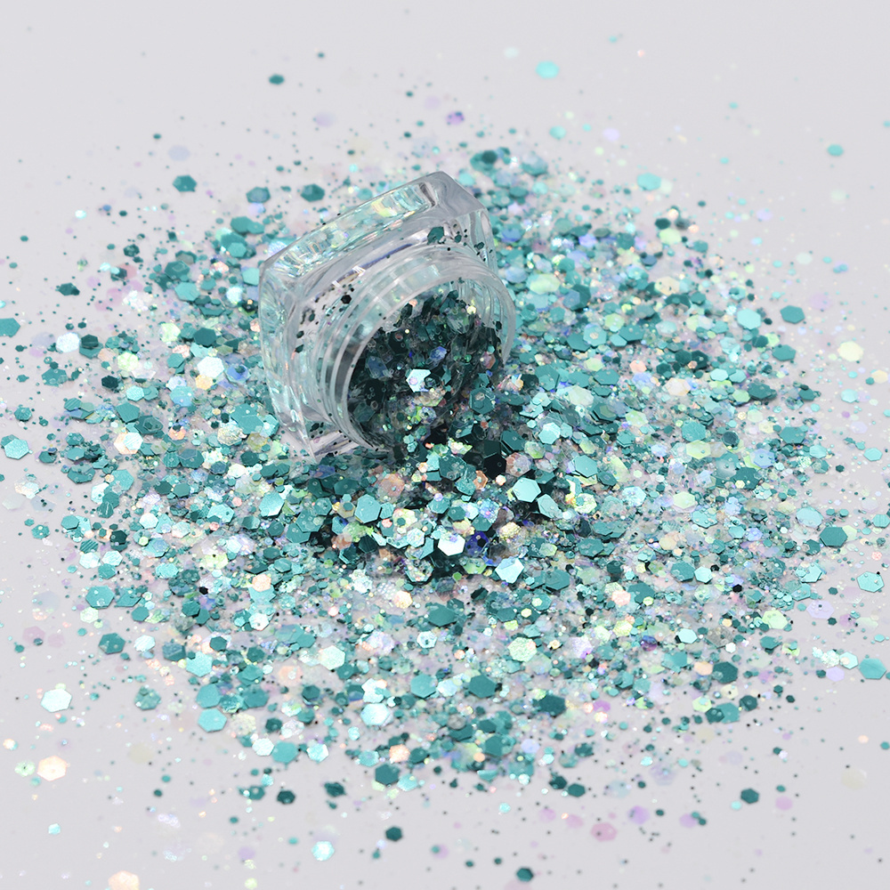 Craft Mixed Glitters for Arts & Crafts Cosmetic Chunky Body Glitter