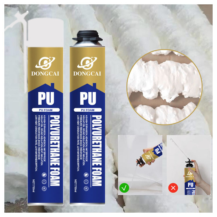 Super Strong Polyurethane Foam PU Spray Mounting Doors And Windows Adhesive PU Foam